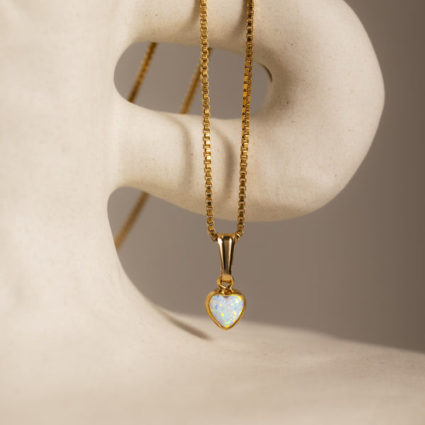 Opal Herz Kette