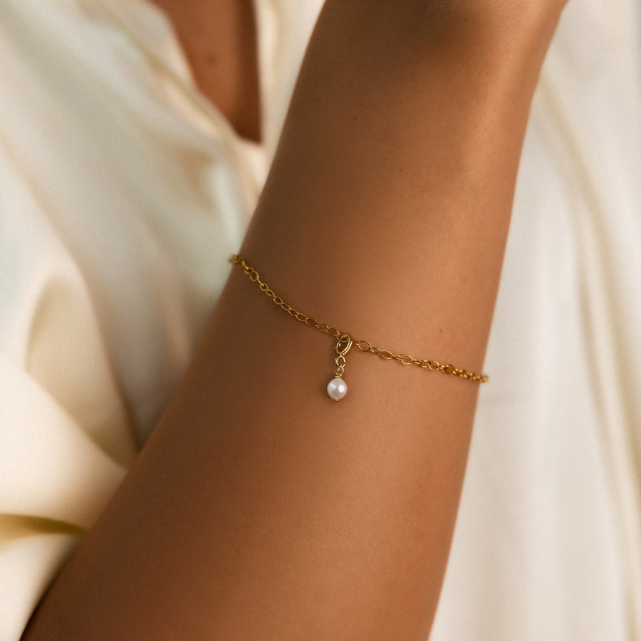 Ovale Perle Armband