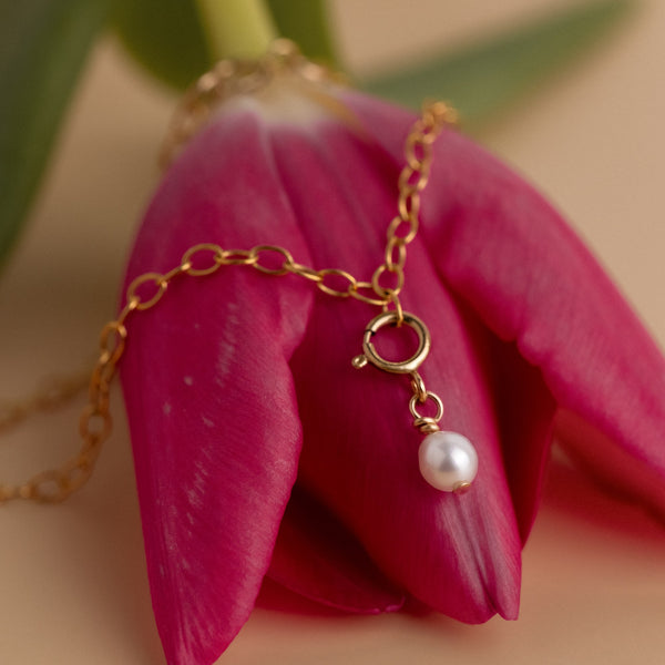 Ovale Perle Charm