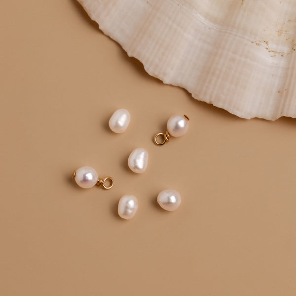 Ovale Perle Charm