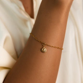 Sun bracelet worn on the wrist