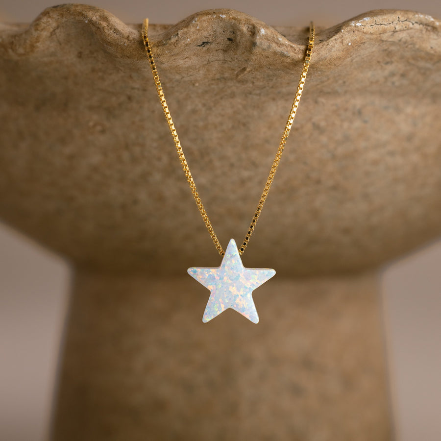 Stern Kette in Opal-Optik