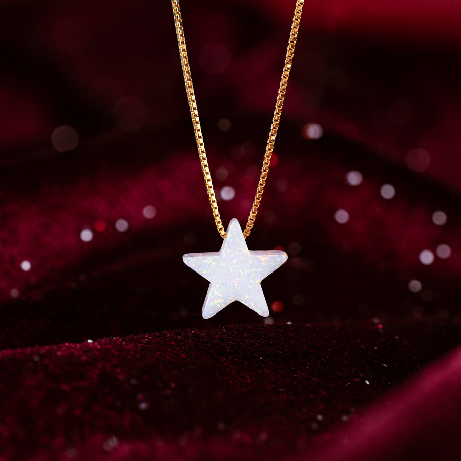 Stern Kette in Opal-Optik