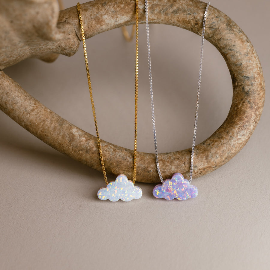 Wolken Kette in Opal-Optik