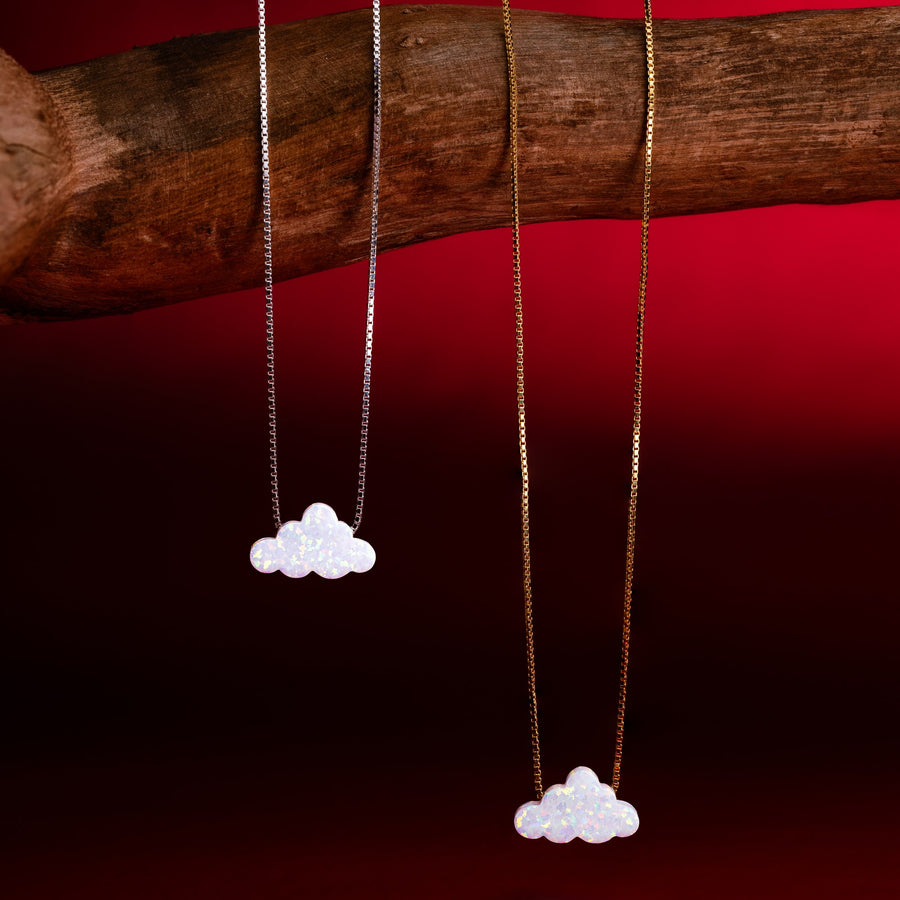 Wolken Kette in Opal-Optik