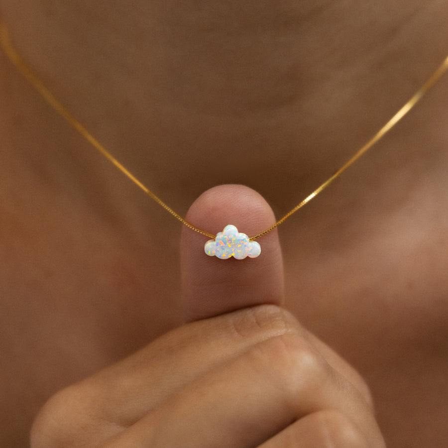 Wolken Kette in Opal-Optik