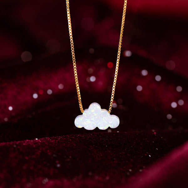 Wolken Kette in Opal-Optik