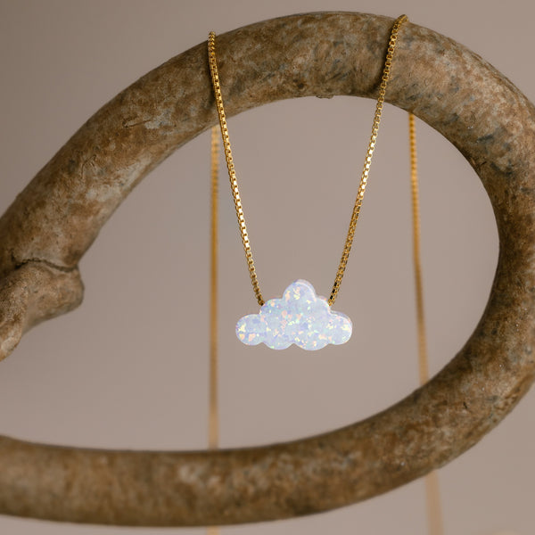 Wolken Kette in Opal-Optik
